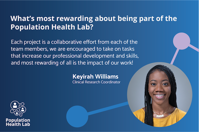 Quote from Keyirah about rewarding parts of working for the PHL